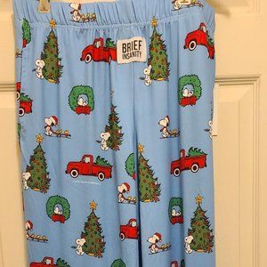Snoopy Christmas sleep pants and Shirt, Brief Insanity size large
